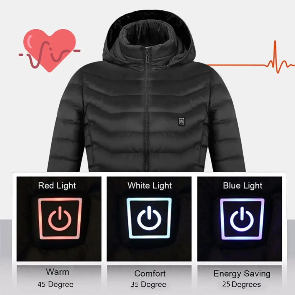 CozyCO Heated Winter Thermal Jacket with USB Heating