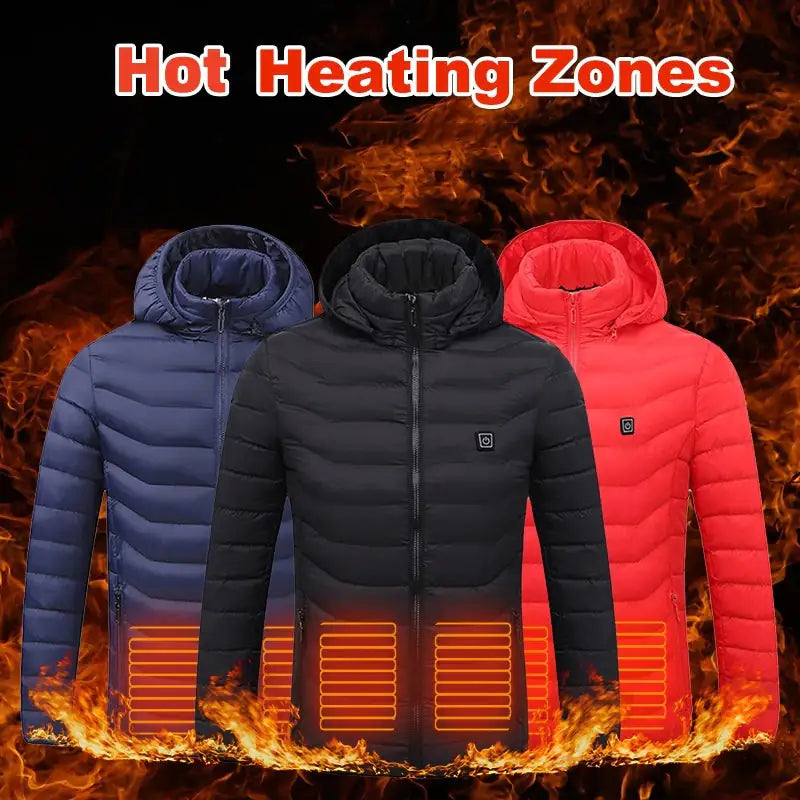 CozyCO Heated Winter Thermal Jacket with USB Heating